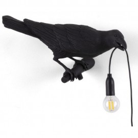 applique murale corbeau noir seletti bird lamp looking 14738