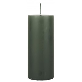 bougie cylindre vert fonce longue duree 15 cm ib laursen