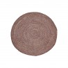 house doctor petit tapis rond rouge chanvre structure