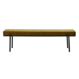 banc chic velours metal noir house doctor lao vert olive moutarde