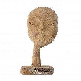 bloomingville sculpture en bois visage style zen cacia