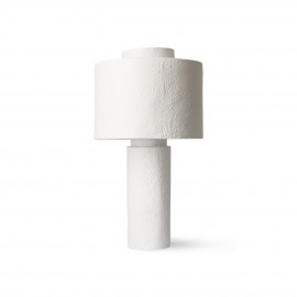 hk living lampe de table polyresine blanche design annees 60 s gesso