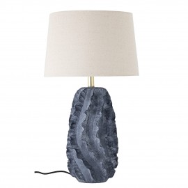 bloomingville lampe de salon chic terre cuite style pierre bleue lin