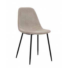 house doctor found chaise design confortable velours cotele blanc ecru