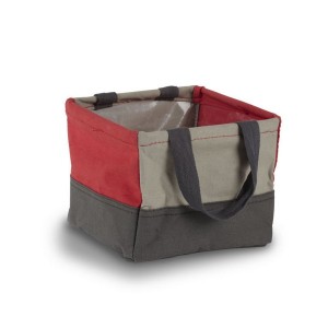 Panier tissu rangement salle de bains rouge gris umbra crunch 088100-909