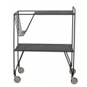 house doctor trolley use desserte retro metal noir chariot roulant Pj0100