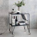 house doctor trolley use desserte retro metal noir chariot roulant Pj0100