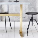 Tabouret industriel épuré métal noir mat House Doctor Scarpa