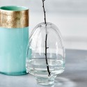 Vase en verre avec bande dorée House Doctor Lost aqua