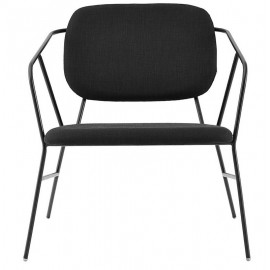 Fauteuil lounge métal noir design épuré House Doctor Klever