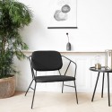 Fauteuil lounge noir design épuré métal House Doctor Klever