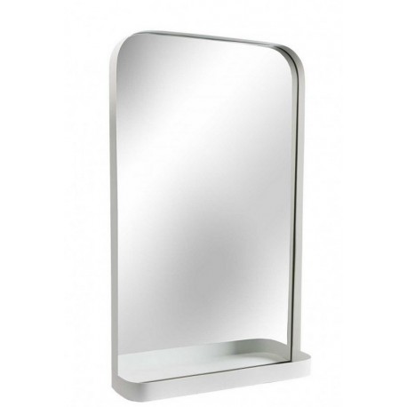 miroir mural etagere metal blanc versa 10850060