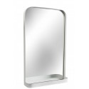 Miroir mural étagère métal blanc Versa 46 x 76 cm