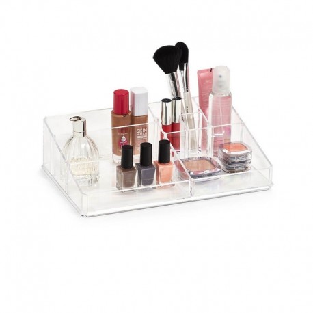 organiseur cosmetiques maquillage acryllique transparent zeller 14713