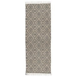 Tapis de couloir long gris beige motif classique IB Laursen 60 x 180 cm