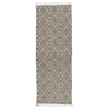 Tapis long gris beige motif classique IB Laursen 60 x 180 cm