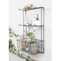 etagere murale cuisine porte verres metal vintage shabby chic ib laursen 7296-25