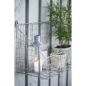 etagere murale panier grillage metal gris vintage ib laursen 5845-18