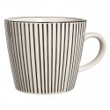 Tasse en grès rayures verticales noir et blanc Casablanca IB Laursen