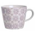 Tasse à café grès fleurs mauves Casablanca IB Laursen