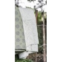 plaid coton matelasse blanc rayures vert olive ib laursen 0768-29