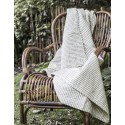 plaid coton matelasse blanc rayures vert olive ib laursen 0768-29