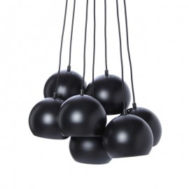 suspension grappe 7 boules metal noir mat frandsen multi ball