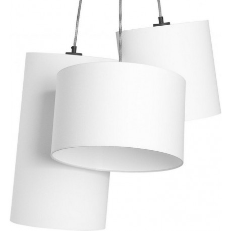lustre suspension multiple 3 lampes blanches textile it s about romi oslo