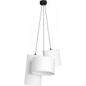 Lustre suspension multiple 3 lampes blanches textile It's About Romi Oslo