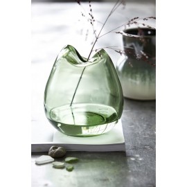 vase house doctor wave verre vert Be0910