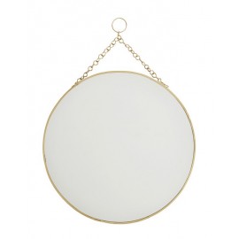 miroir rond laiton vintage a suspendre madam stoltz IB-980030-30BR