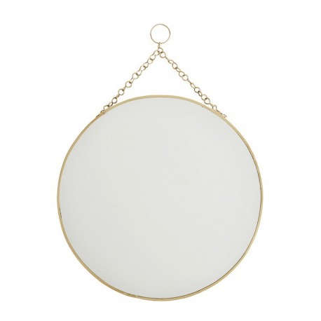 miroir rond laiton vintage a suspendre madam stoltz IB-980030-30BR