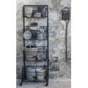 etagere rangement 4 paniers a roulettes metal industriel ib laursen 8203-25