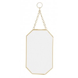 miroir mural dore rectangulaire a suspendre sur chaine madam stoltz IB-150326G