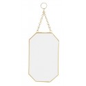 miroir mural dore rectangulaire a suspendre sur chaine madam stoltz IB-150326G