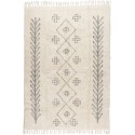 Tapis moelleux blanc crème motif noir IB Laursen 120 x 180 cm