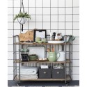 etagere rangement sur roulettes industrielle bois metal 3 niveaux ib laursen 8273-25