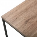 Deux tables basses carrées gigognes métal noir bois Versa Meno