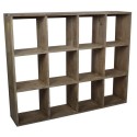 etagere murale bois vieilli campagne chic 12 compartiments ib laursen 2225-14