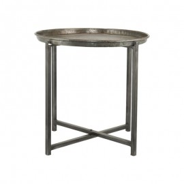 house doctor cool table basse ronde acier brut style industriel Pr0300