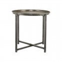 house doctor cool table basse ronde acier brut style industriel Pr0300