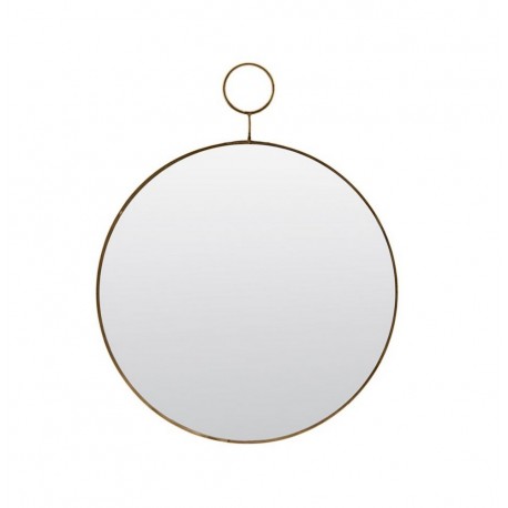 Miroir mural rond laiton vintage House Doctor Loop D 32 cm