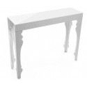 Table console baroque blanche bois laqué Versa 