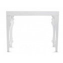 table console blanche baroque bois laqué versa 