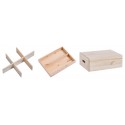 boite de rangement en bois compartimentee avec couvercle zeller 13326