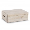 boite de rangement en bois compartimentee avec couvercle zeller 13326
