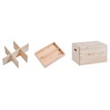 Boîte de rangement bois avec couvercle et compartiments Zeller 40 x 30 x 24 cm
