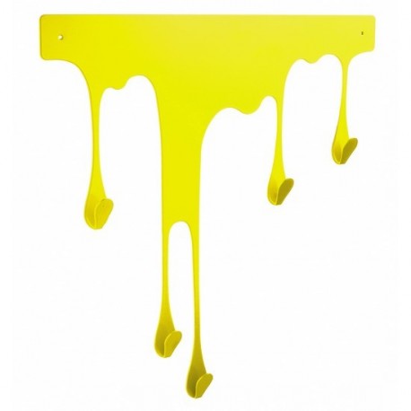 porte-manteaux-mural-jaune-pulpo-drop-l