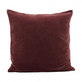 Housse de coussin carrée velours rouge House Doctor Velv