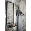 miroir mural vintage retro metal noir etagere ib laursen 3129-25